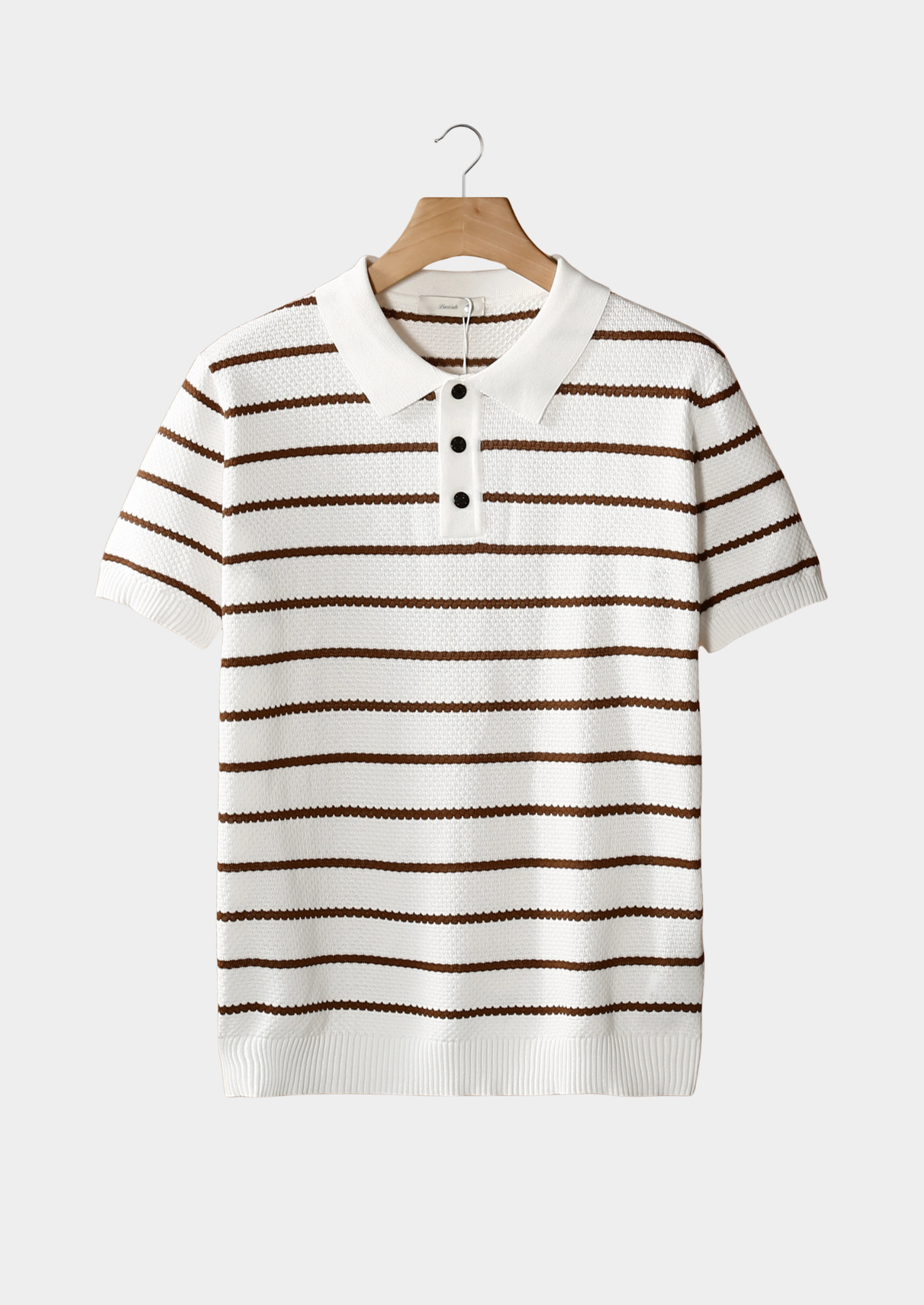 STRIPED TEXTURED POLO