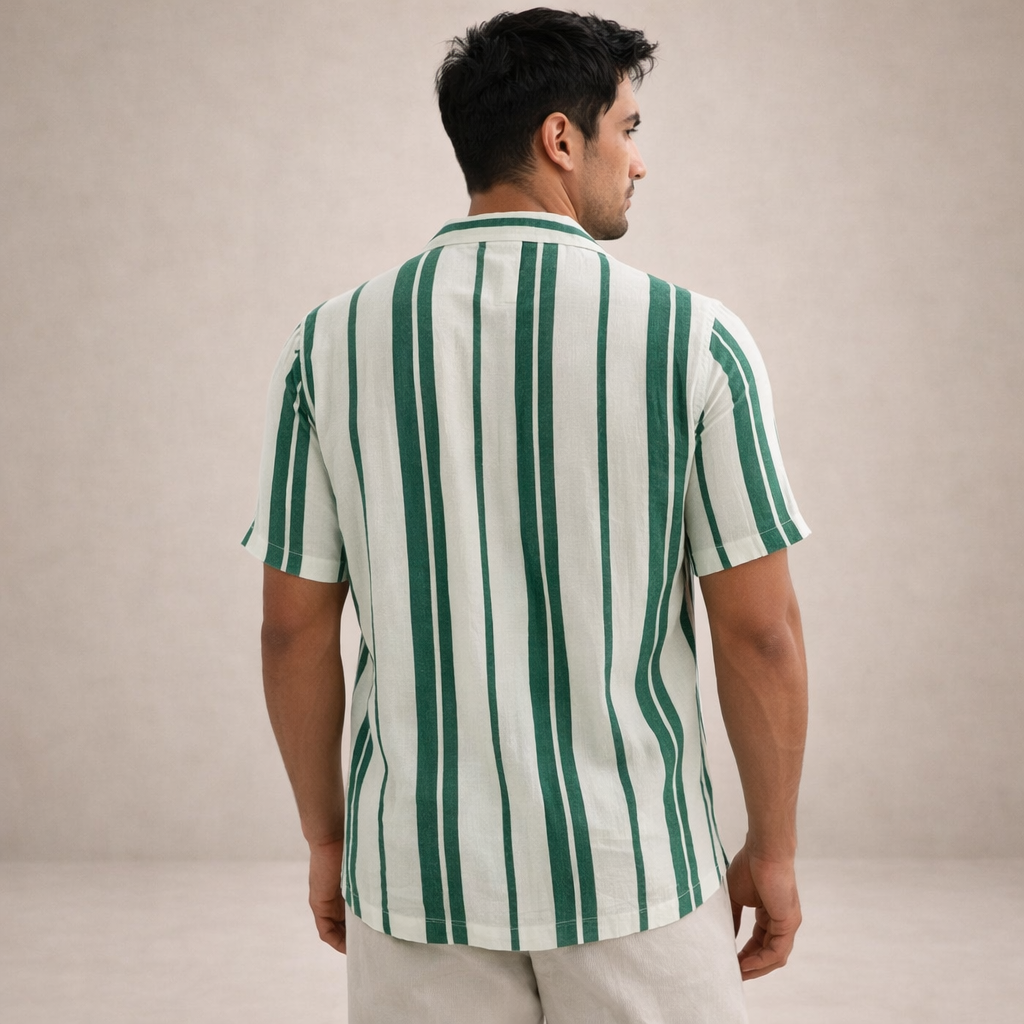 BENNETTVALE MEN’S RIVIERA STRIPE SHORT SLEEVE SHIRT