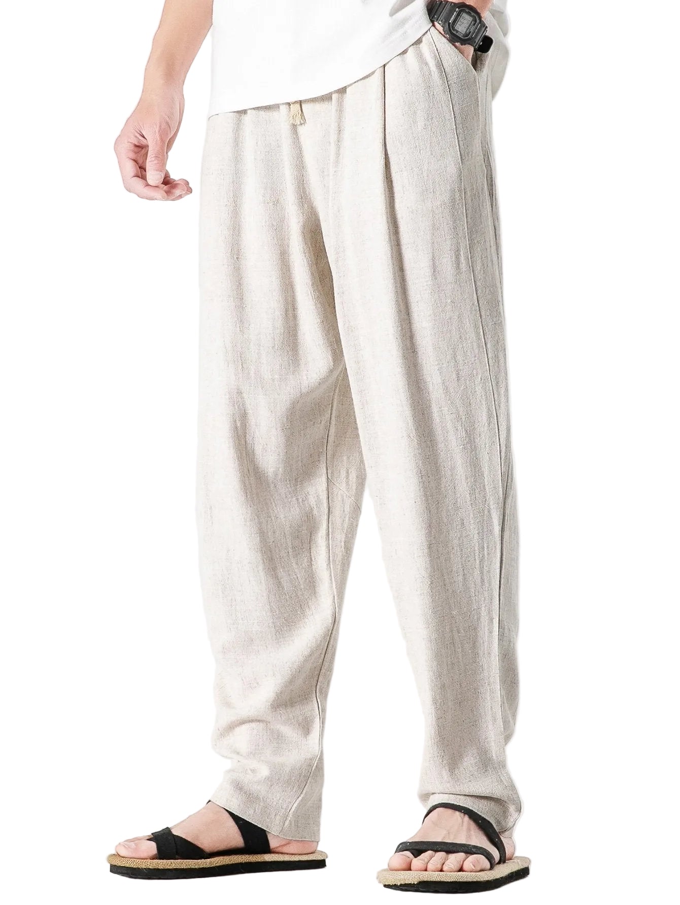 BENNETTVALE MEN’S RELAXED LINEN TROUSERS
