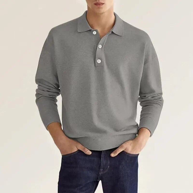 BENNETTVALE MEN’S CASUAL LONG SLEEVE POLO