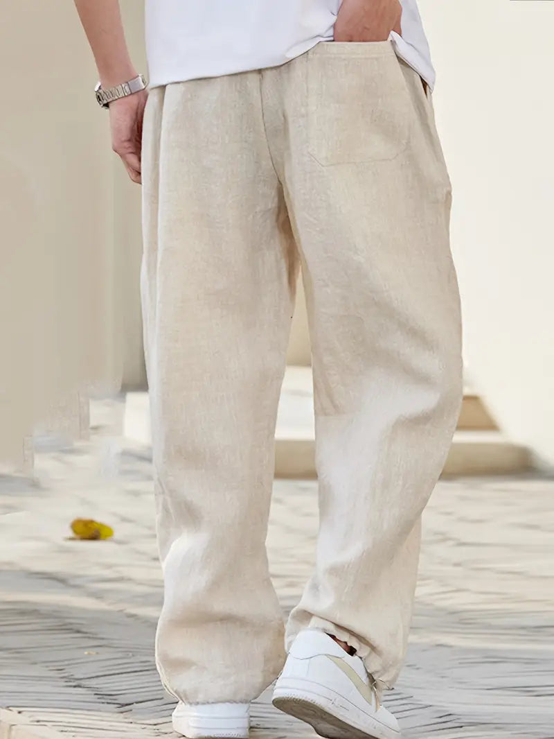 BENNETTVALE MEN’S LOOSE FIT LINEN TROUSERS