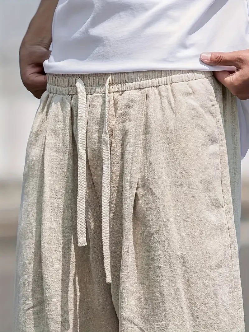 BENNETTVALE MEN’S LOOSE FIT LINEN TROUSERS