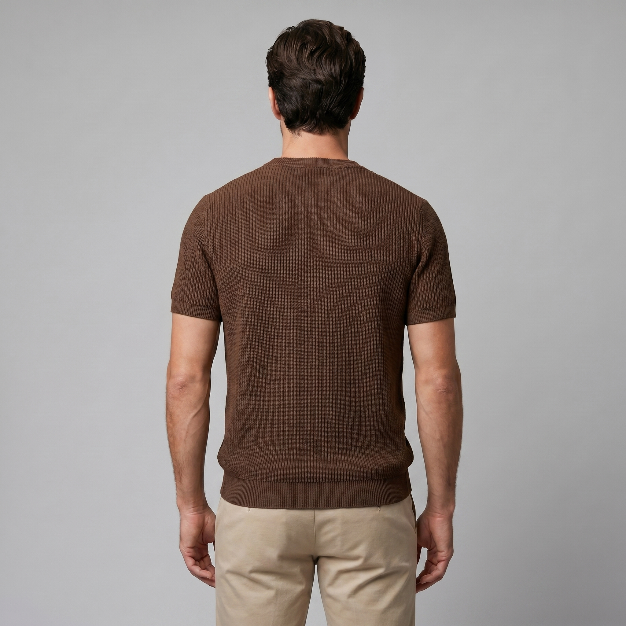 BENNETT MEN’S KNIT RIBBED ESSENTIAL TEE